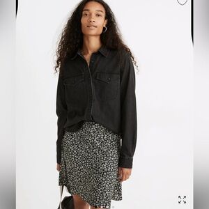 Madewell Lunar Wash Button Up Denim Shirt Size XS